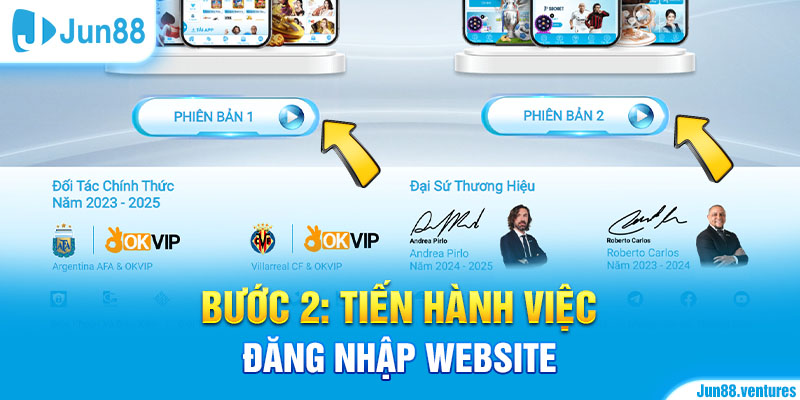 Bước 2: Tiến hành việc đăng nhập website